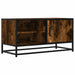 Dulap TV stejar fumuriu, 80x34,5x40 cm, lemn prelucrat și metal - WALTI WALTI