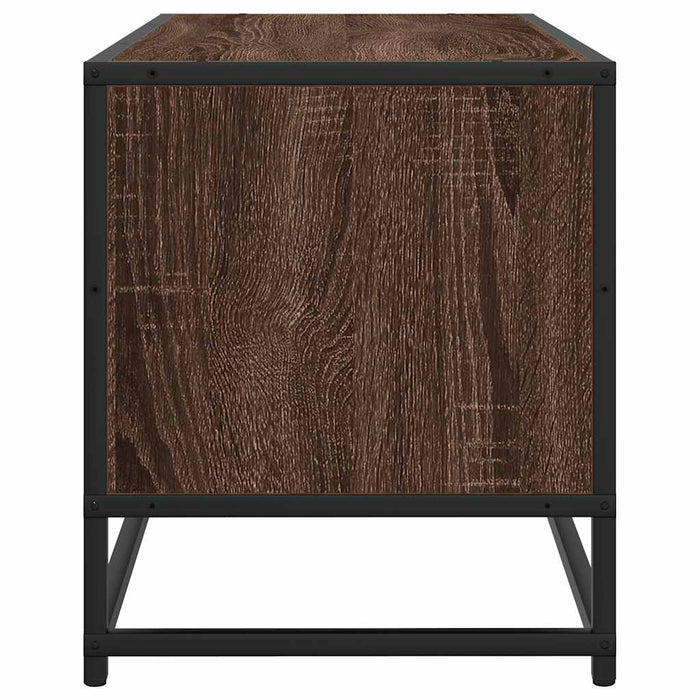 Dulap TV, stejar maro, 80x34,5x40 cm, lemn prelucrat și metal - WALTI WALTI