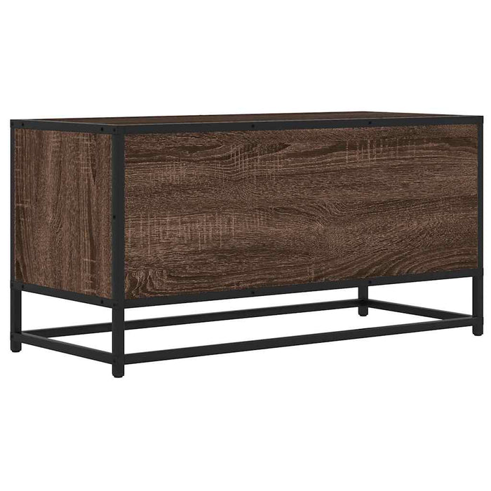 Dulap TV, stejar maro, 80x34,5x40 cm, lemn prelucrat și metal - WALTI WALTI