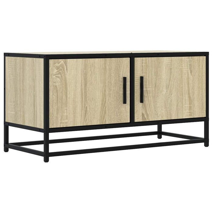 Dulap TV, stejar sonoma, 80x34,5x40 cm, lemn prelucrat și metal - WALTI WALTI