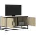 Dulap TV, stejar sonoma, 80x34,5x40 cm, lemn prelucrat și metal - WALTI WALTI