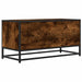 Dulap TV stejar fumuriu, 80x34,5x40 cm, lemn prelucrat și metal - WALTI WALTI