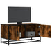 Dulap TV stejar fumuriu, 80x34,5x40 cm, lemn prelucrat și metal - WALTI WALTI
