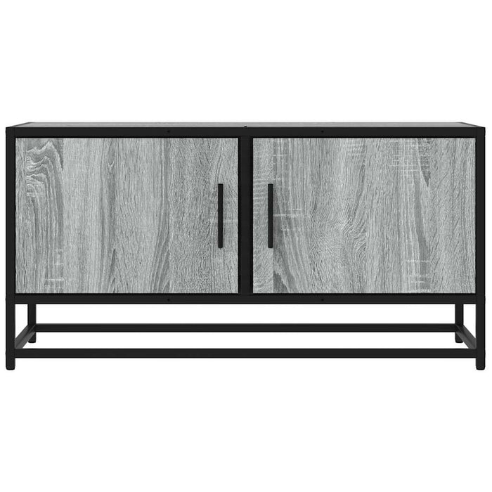 Dulap TV, gri sonoma, 80x34,5x40 cm, lemn prelucrat și metal WALTI