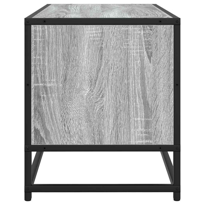 Dulap TV, gri sonoma, 80x34,5x40 cm, lemn prelucrat și metal WALTI