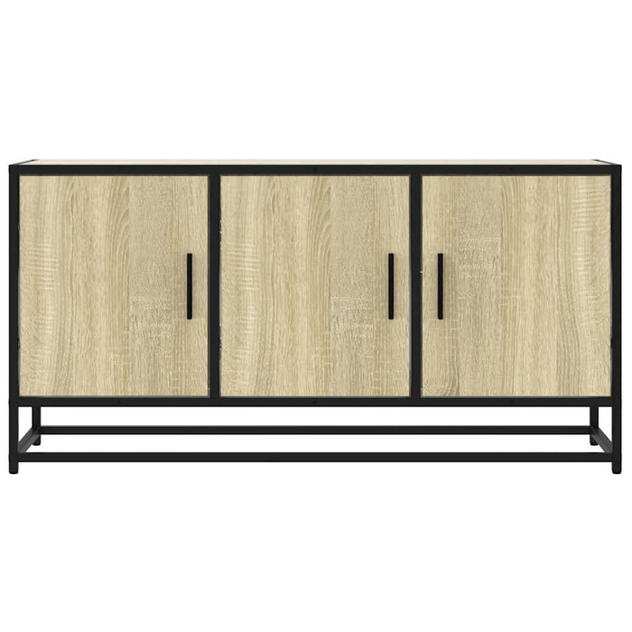 Dulap TV stejar sonoma, 100x35x50 cm lemn prelucrat și metal - WALTI WALTI