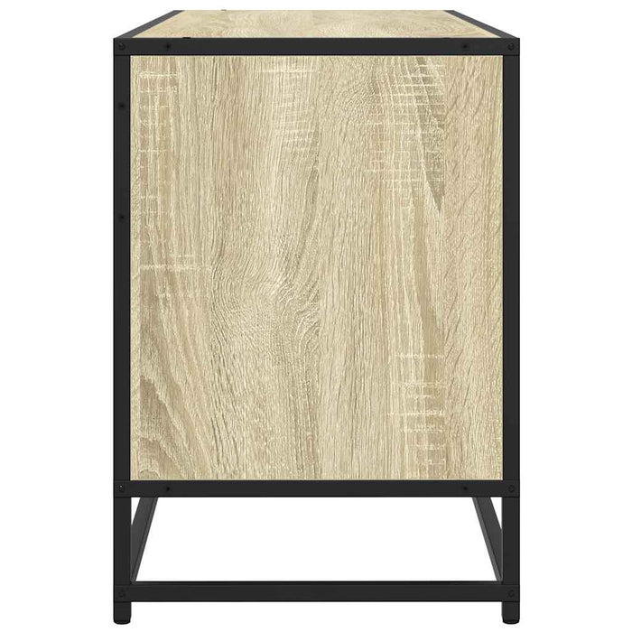 Dulap TV stejar sonoma, 100x35x50 cm lemn prelucrat și metal - WALTI WALTI