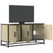 Dulap TV stejar sonoma, 100x35x50 cm lemn prelucrat și metal - WALTI WALTI