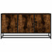 Dulap TV stejar fumuriu, 100x35x50 cm lemn prelucrat și metal - WALTI WALTI