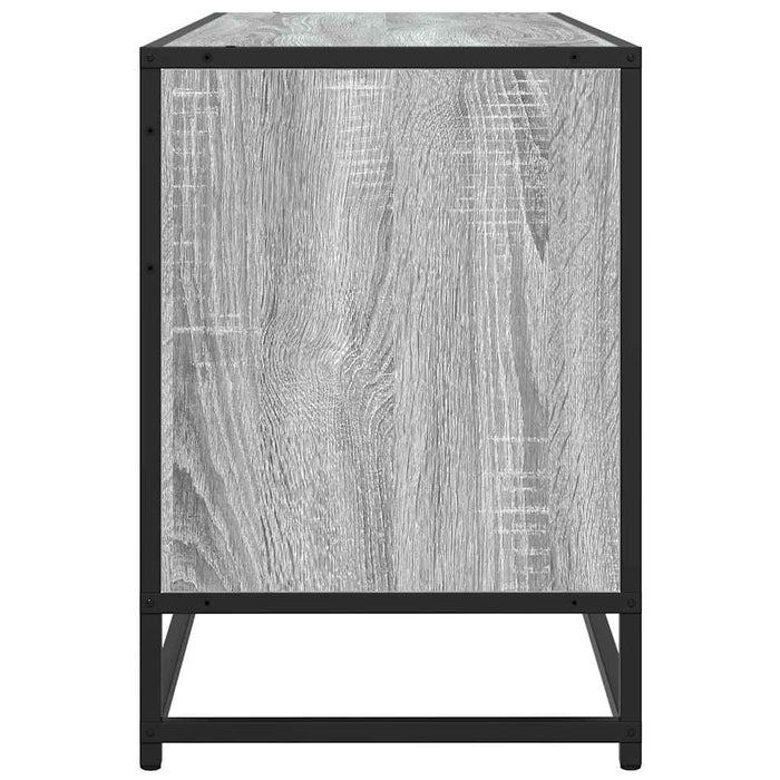 Dulap TV gri sonoma, 100x35x50 cm lemn prelucrat și metal - WALTI WALTI
