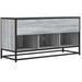 Dulap TV gri sonoma, 100x35x50 cm lemn prelucrat și metal - WALTI WALTI