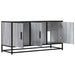Dulap TV gri sonoma, 100x35x50 cm lemn prelucrat și metal - WALTI WALTI
