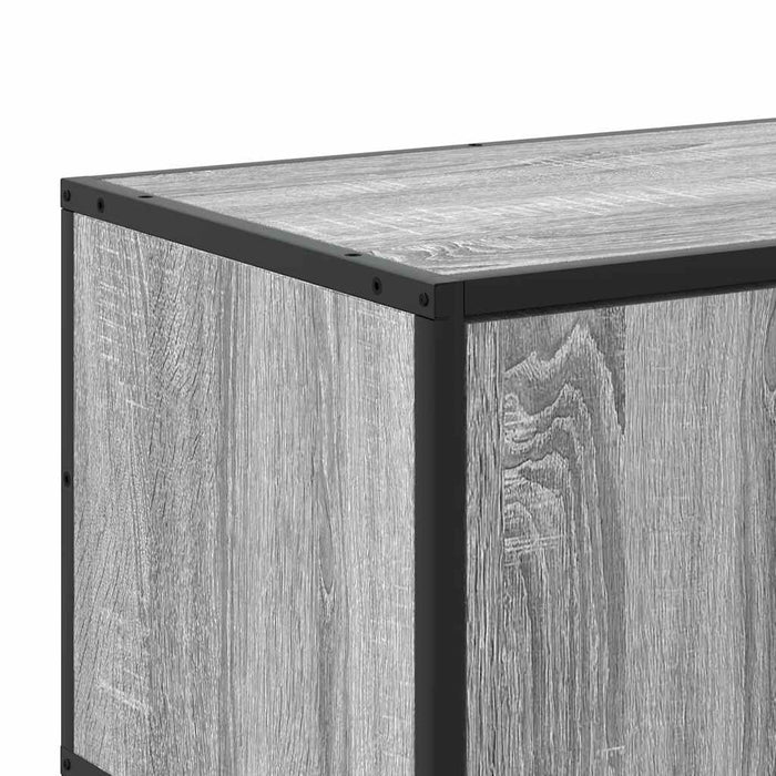 Dulap TV gri sonoma, 100x35x50 cm lemn prelucrat și metal - WALTI WALTI