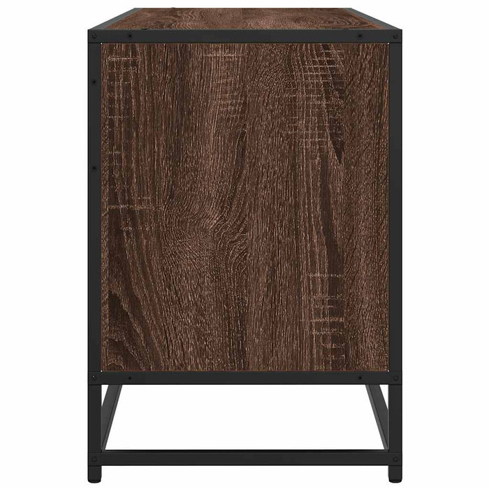 Dulap TV stejar maro, 100x35x50 cm lemn prelucrat și metal - WALTI WALTI