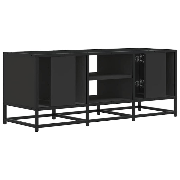 Dulap TV, negru, 100x35x41 cm, lemn prelucrat și metal - WALTI WALTI