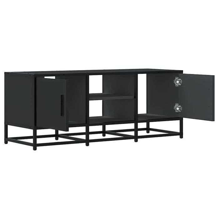 Dulap TV, negru, 100x35x41 cm, lemn prelucrat și metal - WALTI WALTI