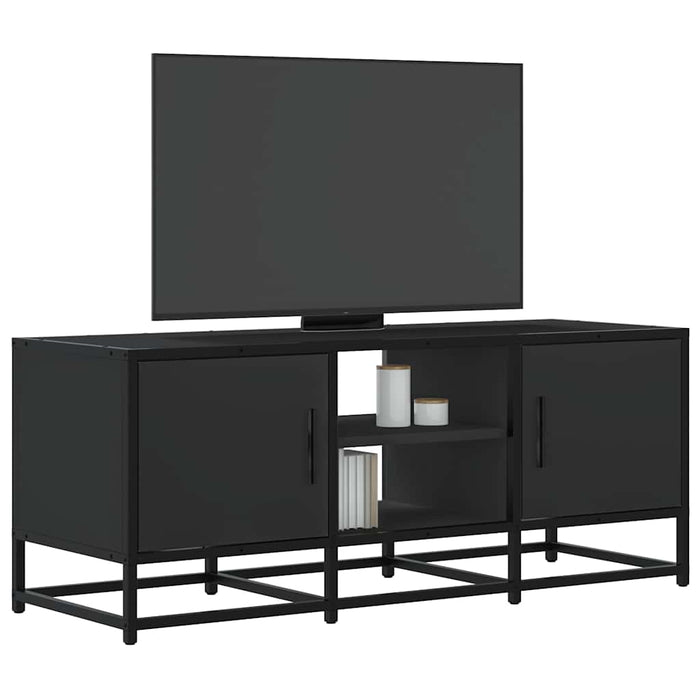 Dulap TV, negru, 100x35x41 cm, lemn prelucrat și metal - WALTI WALTI