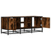 Dulap TV stejar fumuriu, 100x35x41 cm lemn prelucrat și metal - WALTI WALTI