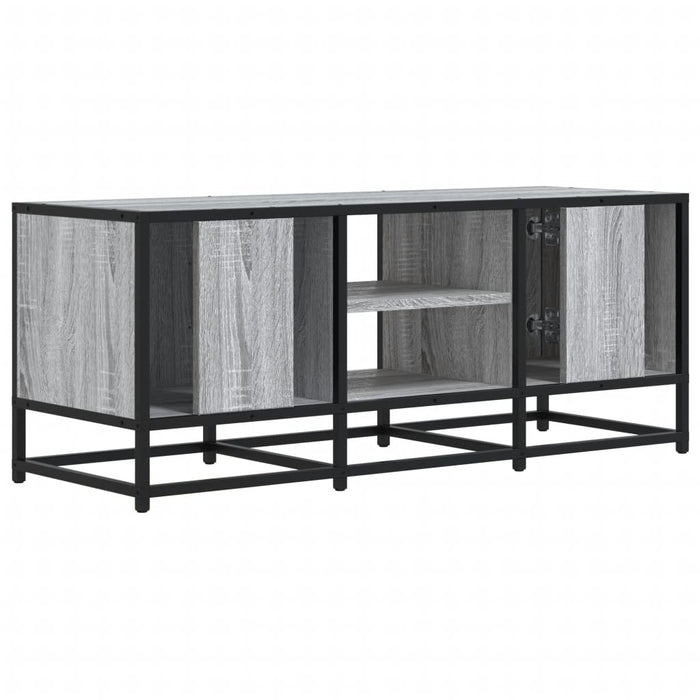 Dulap TV, gri sonoma, 100x35x41 cm, lemn prelucrat și metal - WALTI WALTI