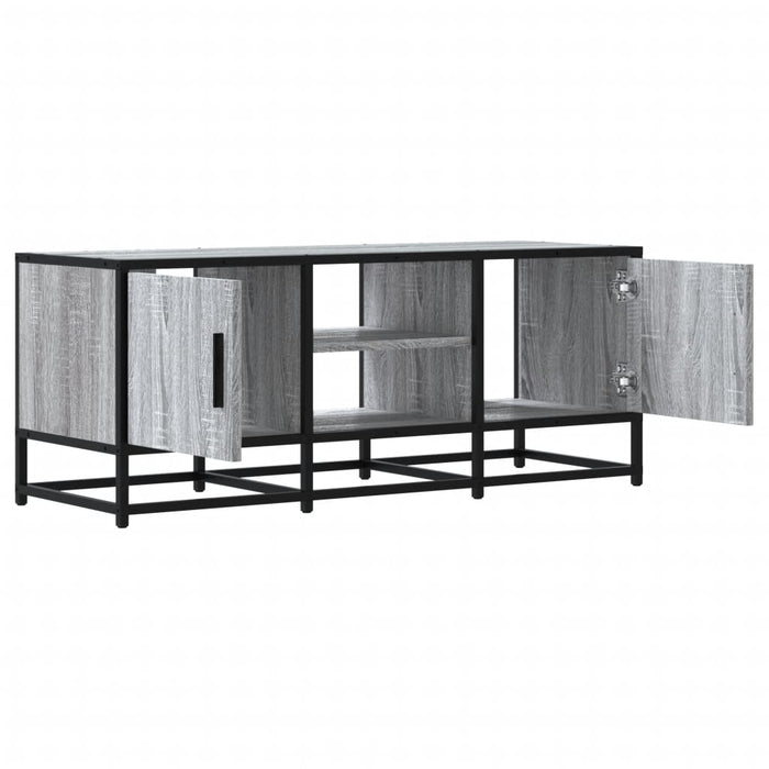 Dulap TV, gri sonoma, 100x35x41 cm, lemn prelucrat și metal - WALTI WALTI