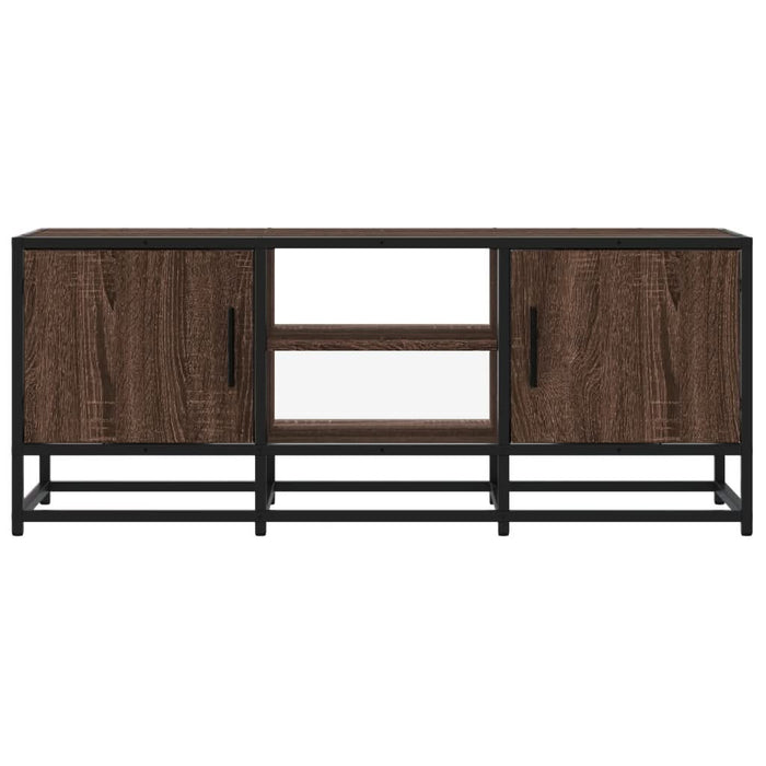 Dulap TV, stejar maro, 100x35x41 cm, lemn prelucrat și metal - WALTI WALTI