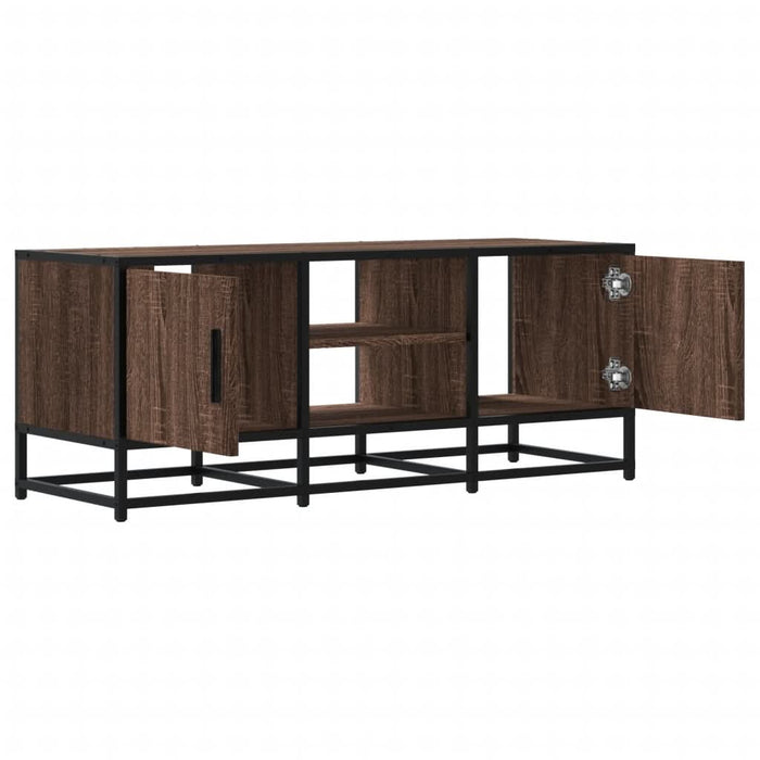 Dulap TV, stejar maro, 100x35x41 cm, lemn prelucrat și metal - WALTI WALTI