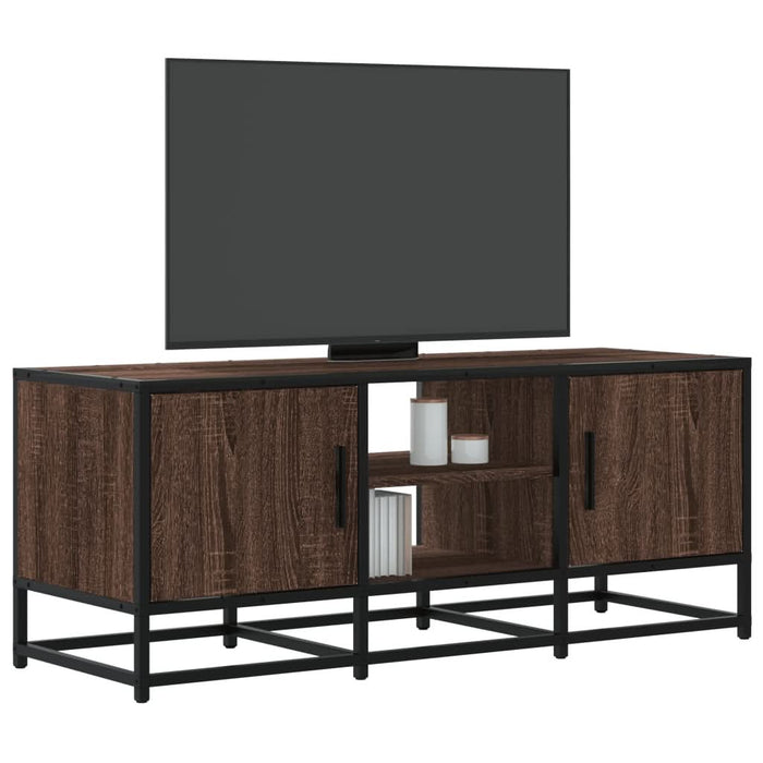 Dulap TV, stejar maro, 100x35x41 cm, lemn prelucrat și metal - WALTI WALTI