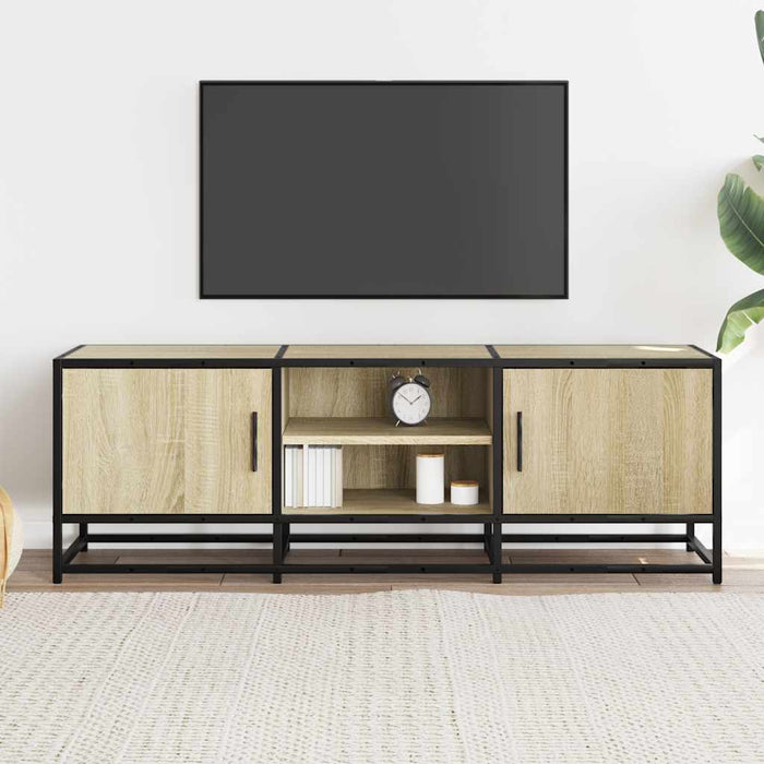 Dulap TV, stejar sonoma, 120x35x41 cm, lemn prelucrat și metal - WALTI WALTI
