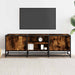 Dulap TV stejar fumuriu, 120x35x41 cm lemn prelucrat și metal - WALTI WALTI