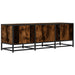 Dulap TV stejar fumuriu, 120x35x41 cm lemn prelucrat și metal - WALTI WALTI