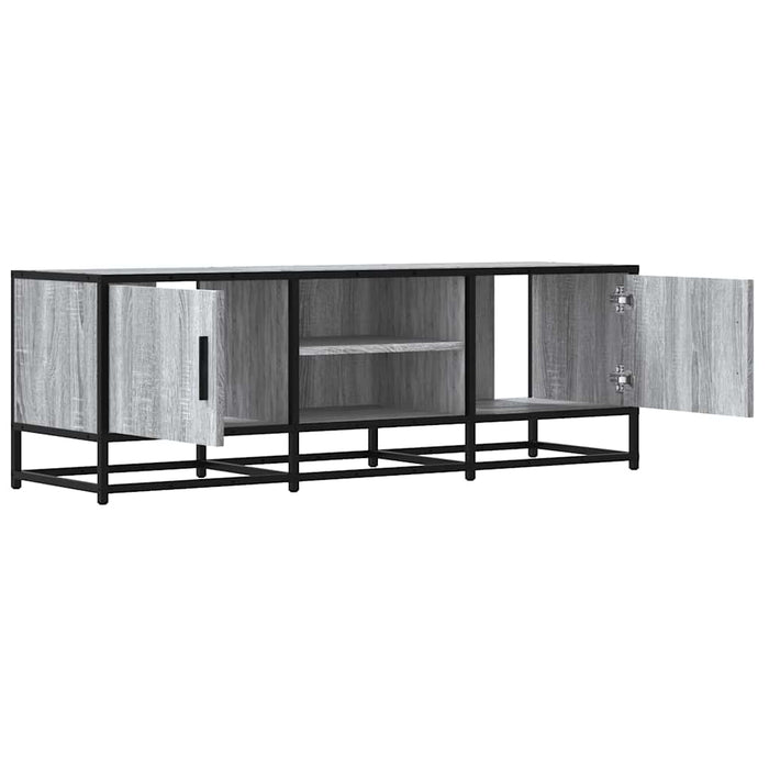Dulap TV, gri sonoma, 120x35x41 cm, lemn prelucrat și metal WALTI