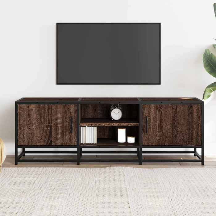 Dulap TV, stejar maro, 120x35x41 cm, lemn prelucrat și metal - WALTI WALTI