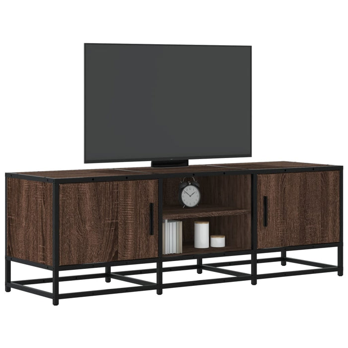 Dulap TV, stejar maro, 120x35x41 cm, lemn prelucrat și metal - WALTI WALTI