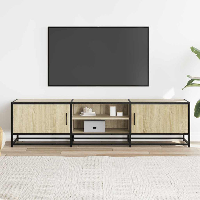 Dulap TV, stejar sonoma, 160x35x41 cm, lemn prelucrat și metal - WALTI WALTI