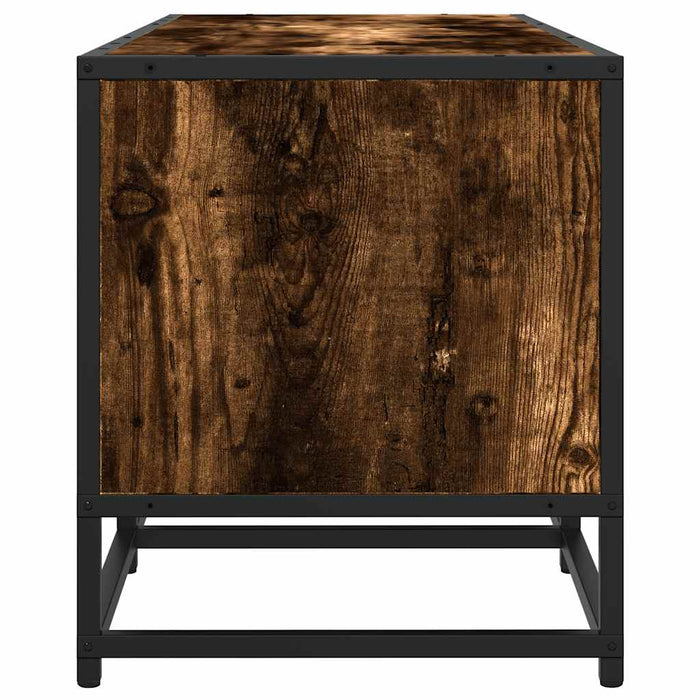Dulap TV stejar fumuriu, 160x35x41 cm lemn prelucrat și metal - WALTI WALTI