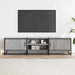 Dulap TV gri sonoma, 160x35x41 cm lemn prelucrat și metal - WALTI WALTI
