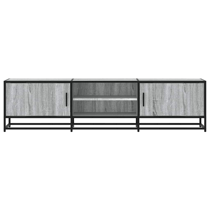 Dulap TV gri sonoma, 160x35x41 cm lemn prelucrat și metal - WALTI WALTI