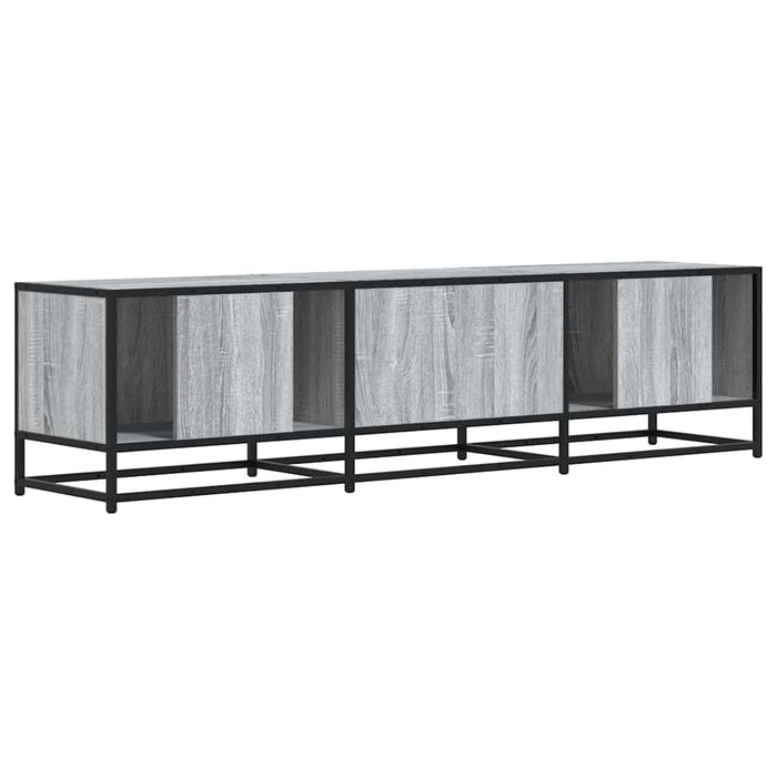 Dulap TV gri sonoma, 160x35x41 cm lemn prelucrat și metal - WALTI WALTI