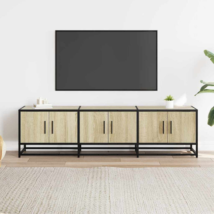 Dulap TV, stejar sonoma, 150x35x41 cm, lemn prelucrat și metal - WALTI WALTI