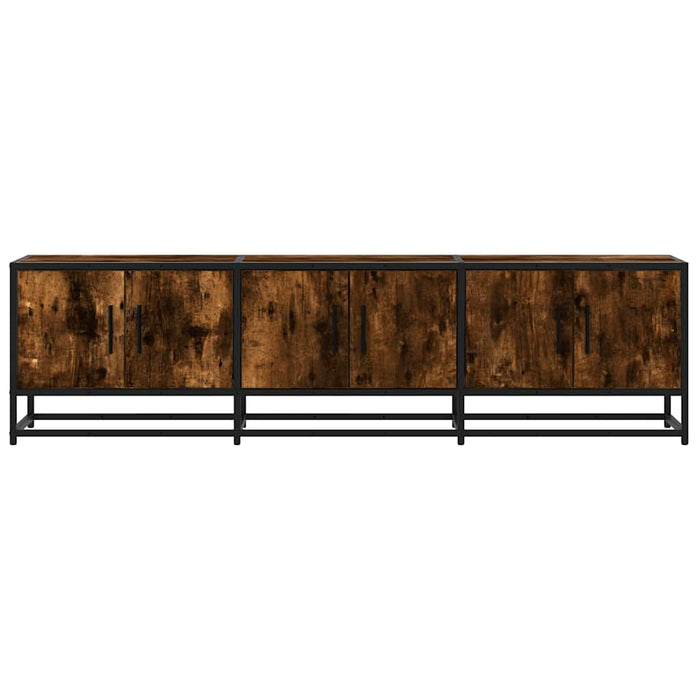 Dulap TV stejar fumuriu, 150x35x41 cm lemn prelucrat și metal WALTI