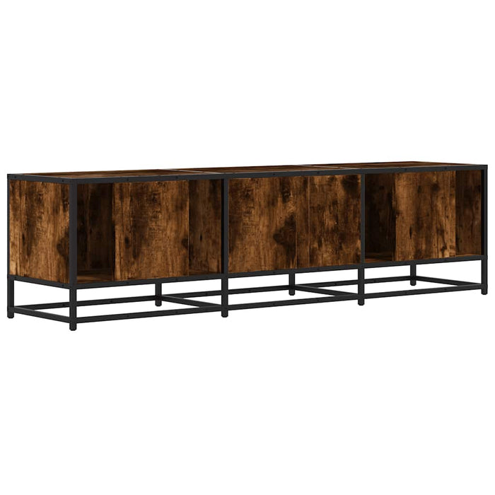 Dulap TV stejar fumuriu, 150x35x41 cm lemn prelucrat și metal WALTI