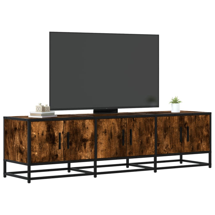 Dulap TV stejar fumuriu, 150x35x41 cm lemn prelucrat și metal WALTI