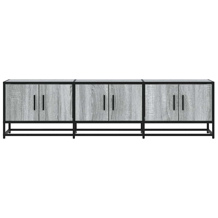 Dulap TV, gri sonoma, 150x35x41 cm, lemn prelucrat și metal - WALTI WALTI