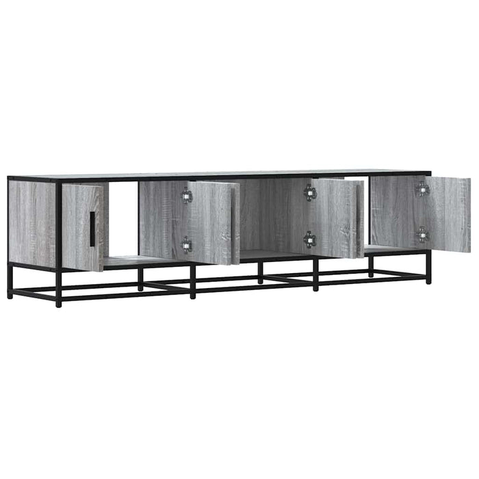 Dulap TV, gri sonoma, 150x35x41 cm, lemn prelucrat și metal - WALTI WALTI