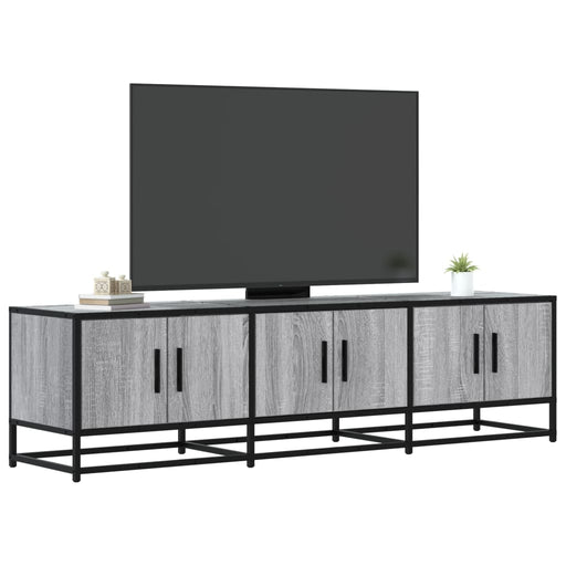 Dulap TV, gri sonoma, 150x35x41 cm, lemn prelucrat și metal - WALTI WALTI