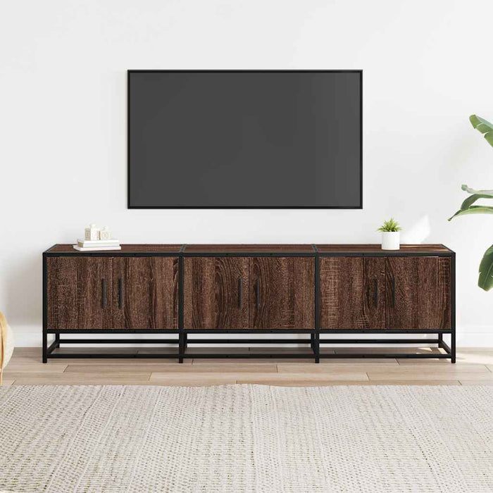 Dulap TV, stejar maro, 150x35x41 cm, lemn prelucrat și metal - WALTI WALTI