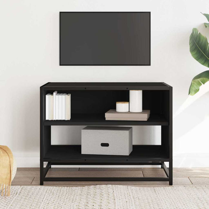 Dulap TV, negru, 61x40x46 cm, lemn prelucrat și metal - WALTI WALTI