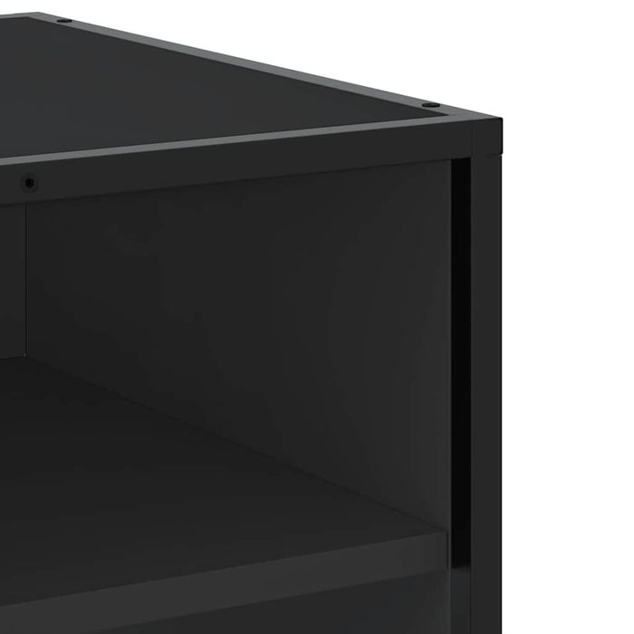 Dulap TV, negru, 61x40x46 cm, lemn prelucrat și metal - WALTI WALTI