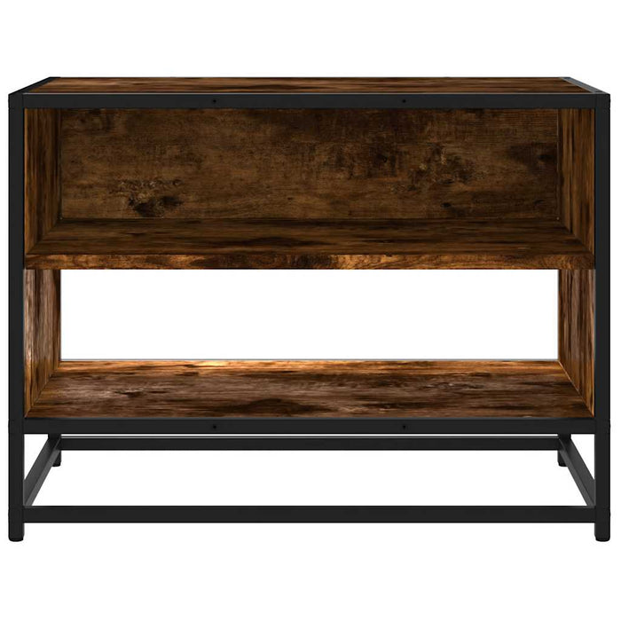 Comodă TV, stejar fumuriu, 61x40x46 cm lemn prelucrat și metal - WALTI WALTI