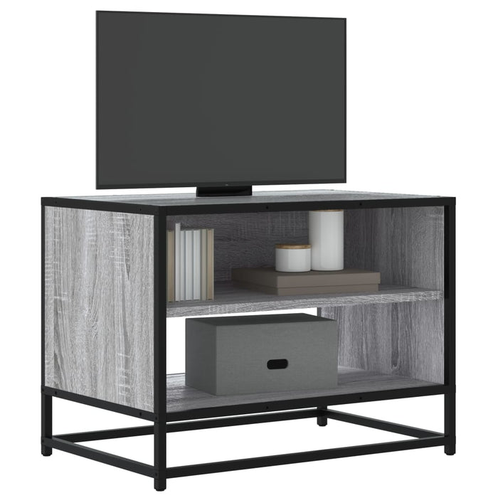 Dulap TV, gri sonoma, 61x40x46 cm, lemn prelucrat și metal - WALTI WALTI